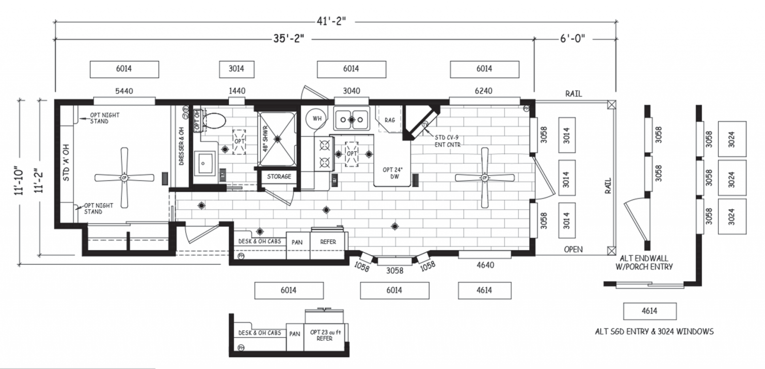 Falcon 12 X 42 Park Model RV Floor Plan | Factory Expo Park Models