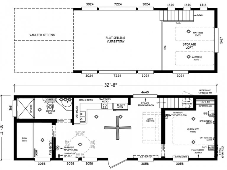 Majestic 12 X 34 Park Model RV Floor Plan | Factory Expo Park Models