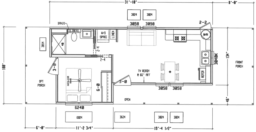 Felspar 15 X 40 Park Model Rv Floor Plan Factory Expo Park Models